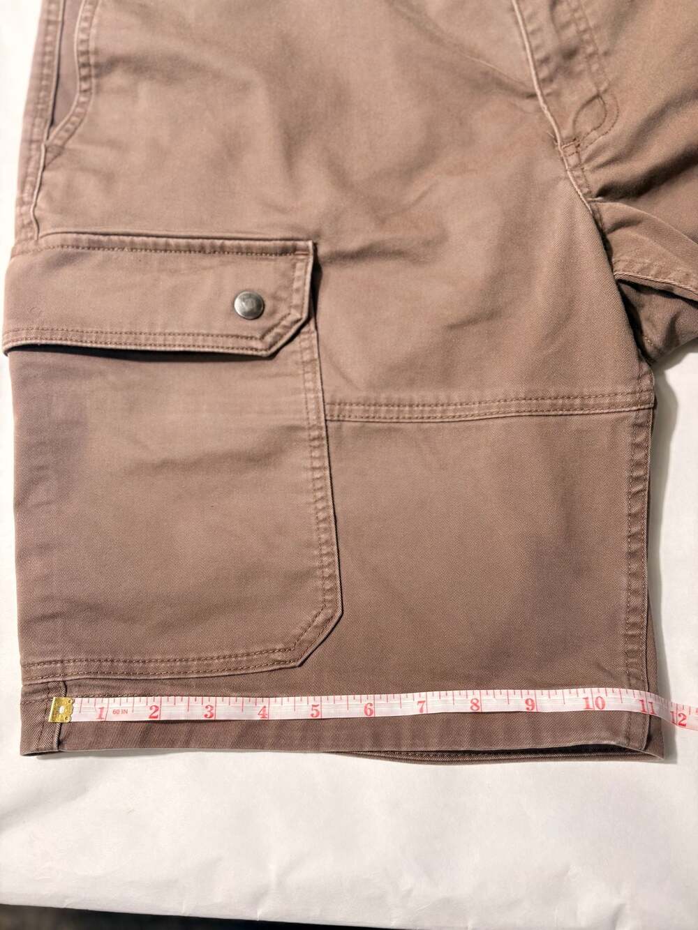40 Grit by Duluth Trading Mens Brown Cotton Blend Cargo Utility Shorts - Picture 4 of 6
